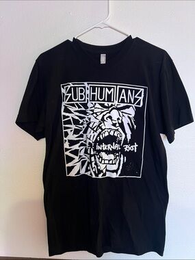 Subhumans - internal riot concert tee - American apparel